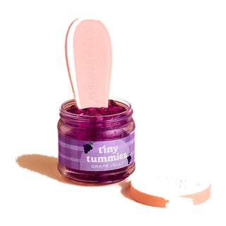 Magic doll food for kids with disappearing-food spoon trick, Tiny Harlow Grape Jelly Magic Doll Food Jar, realistic feeding play for doll mealtimes, ages 3 plus
