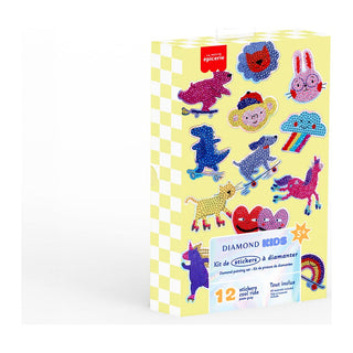 Diamond painting craft kit for kids, La Petite Épicerie Cool Ride Diamond Painting Sticker Kit, sparkly sticker art that builds focus and fine motor skills, ages 6 plus