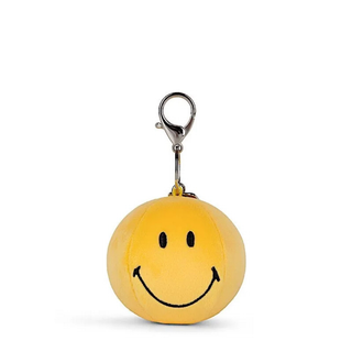 Yellow Smiley Squish Ball Keychain