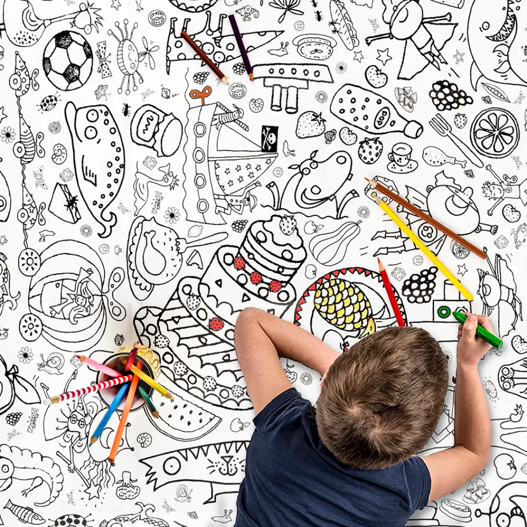Colour-in Tea Time Giant Poster