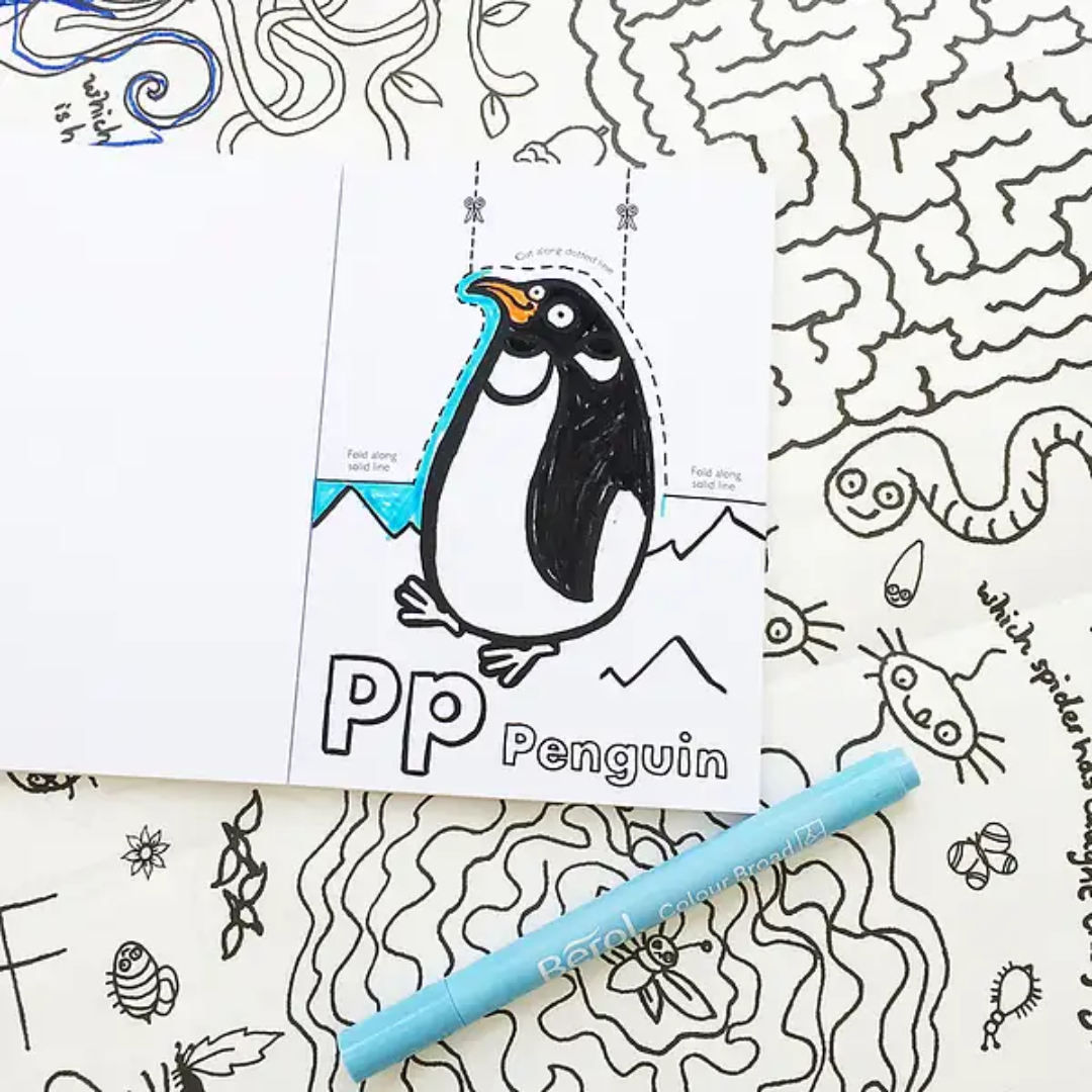 Fun Colouring Craft for Kids Animals Card Book