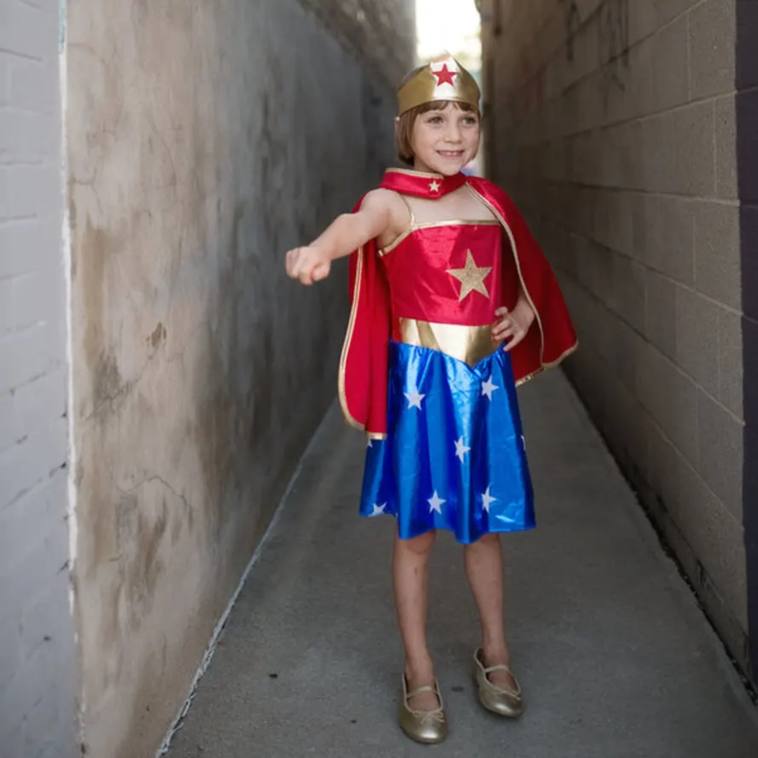 Superhero Girl Tunic, Cape and Headband