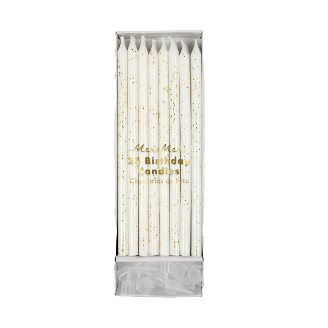 Gold Glitter Candles
