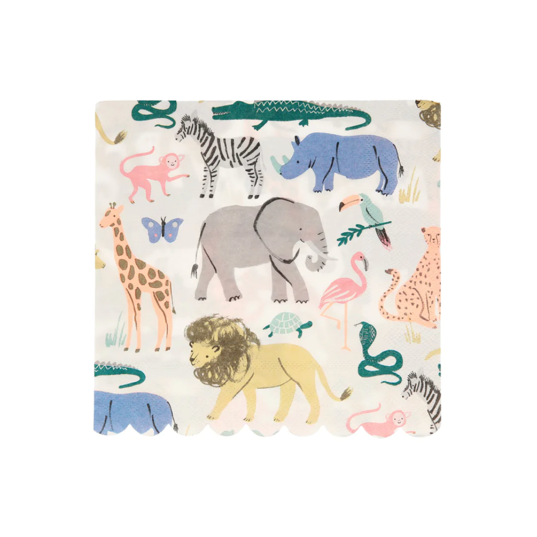 Safari Animals Large Napkins