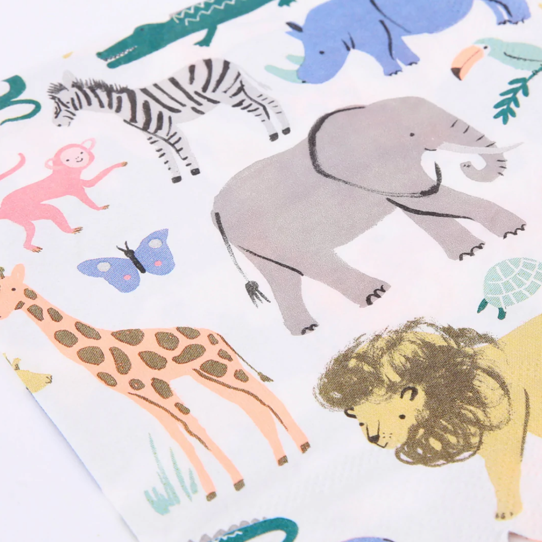 Safari Animals Large Napkins