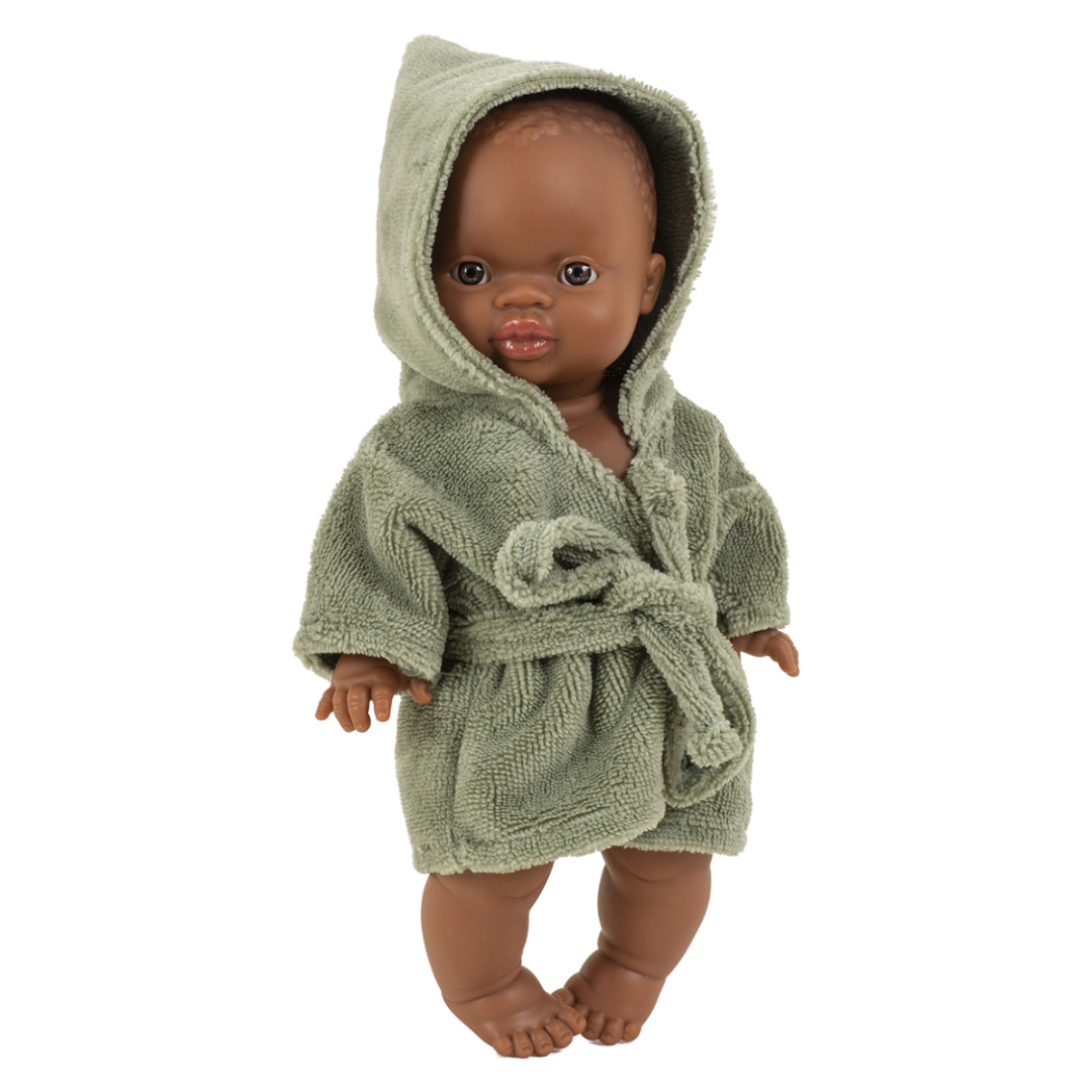 Doll Bathrobe Almond Green