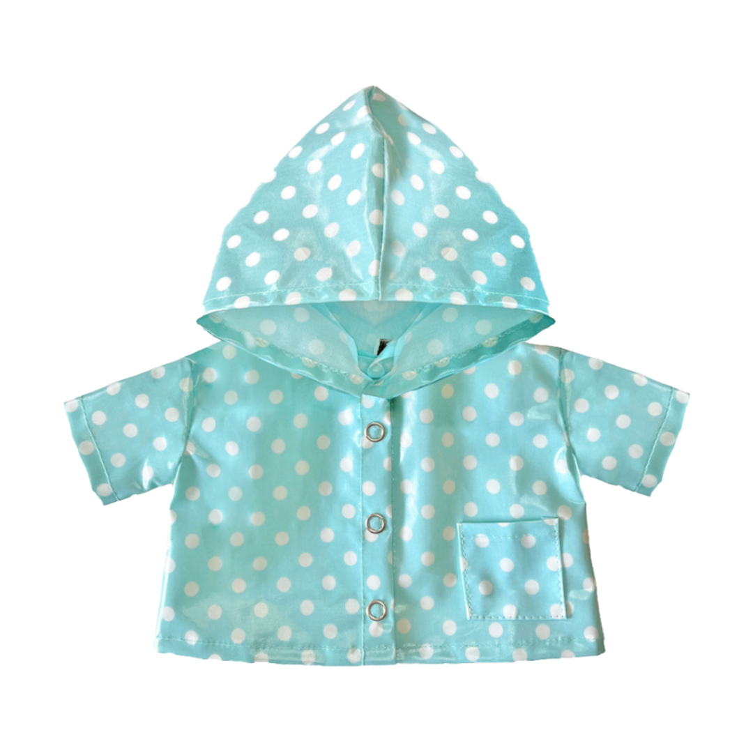 Doll Raincoat Clotaire Sorbet with Dots