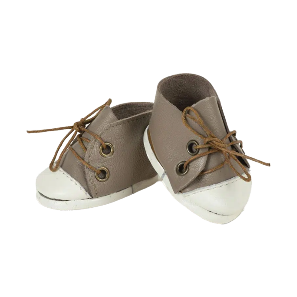Doll Shoes Leather Taupe