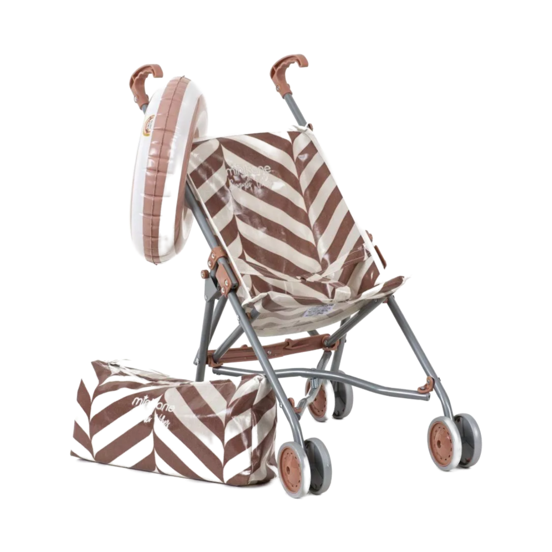 Toy Pram Stripes Blush