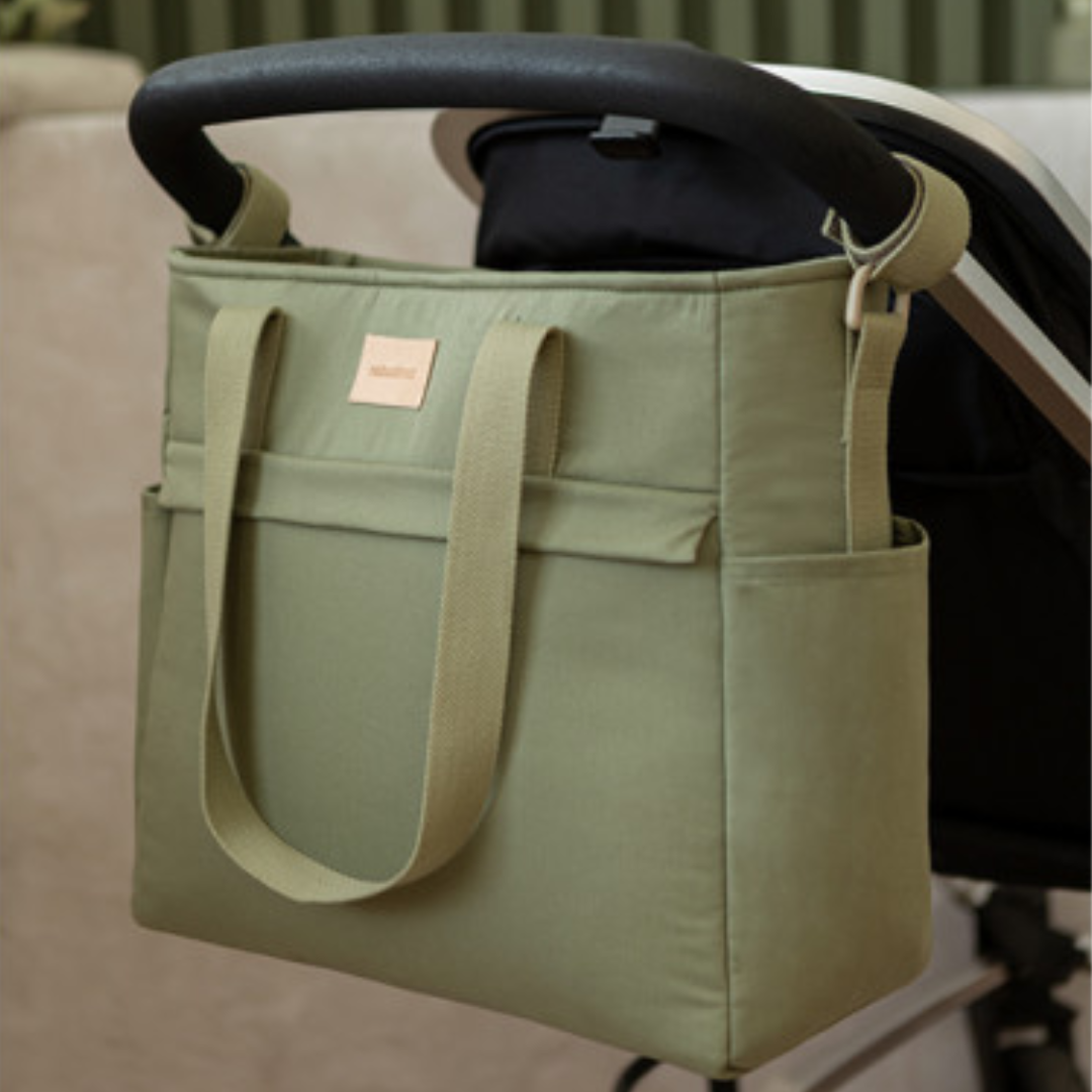 Baby on the go waterproof changing bag • olive green