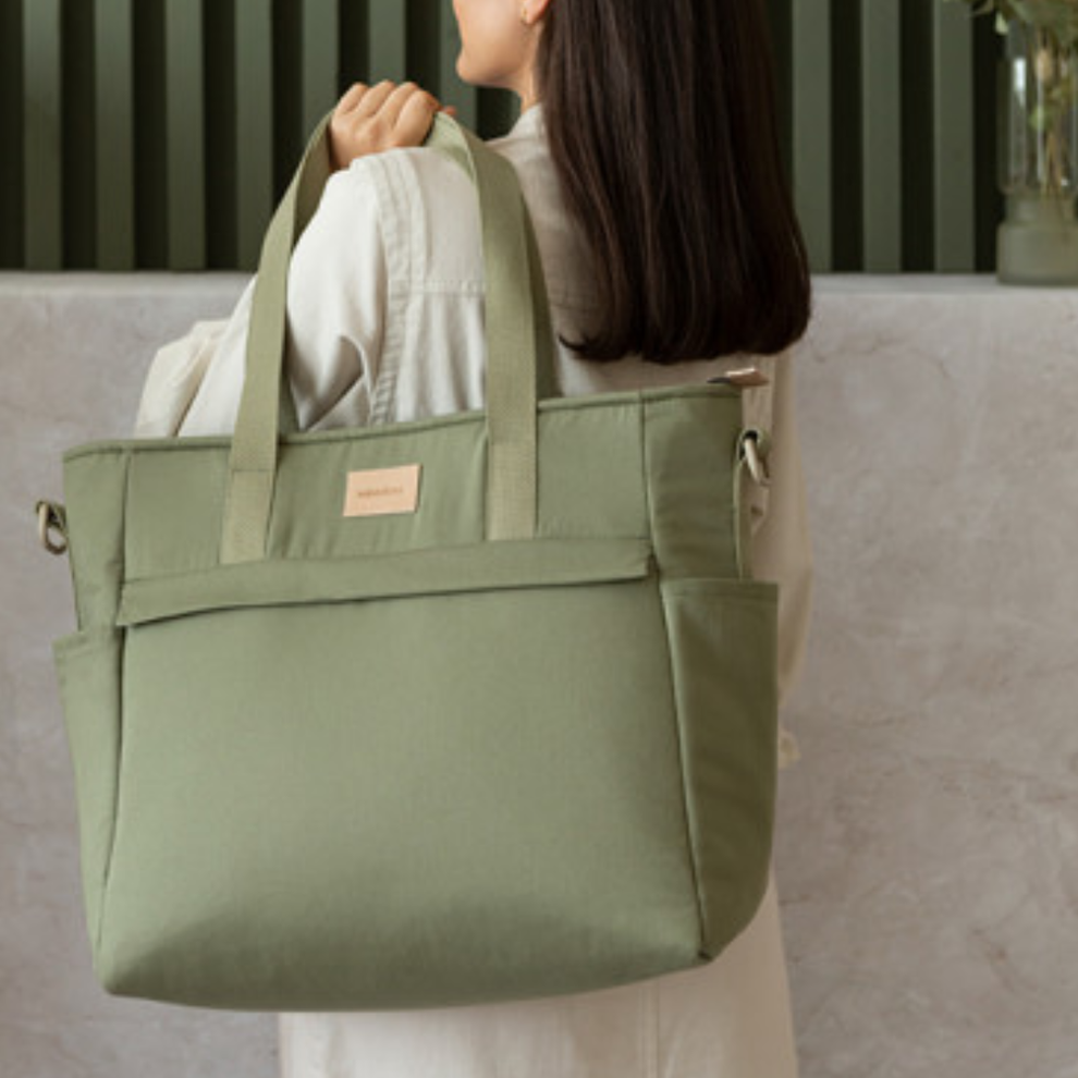 Baby On-the-go Waterproof Changing Bag - Olive Green