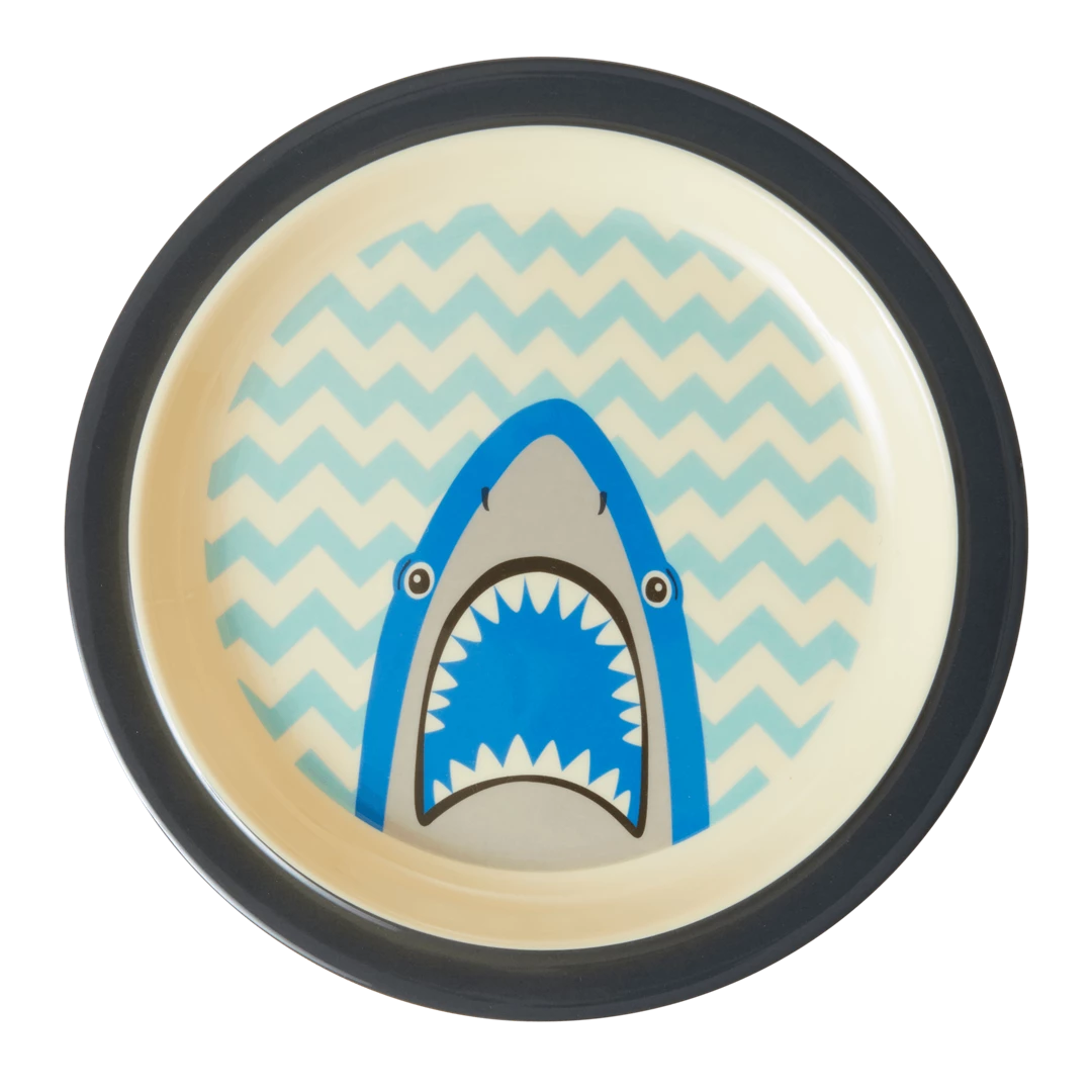 Melamine Kids Lunch Plate with Shark Print