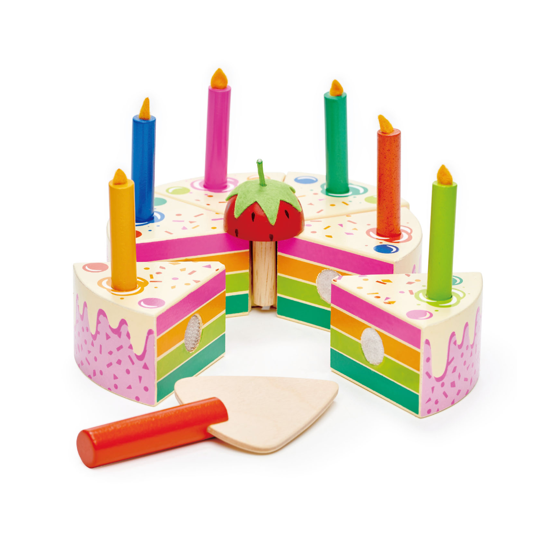 Pretend Play Rainbow Birthday Cake