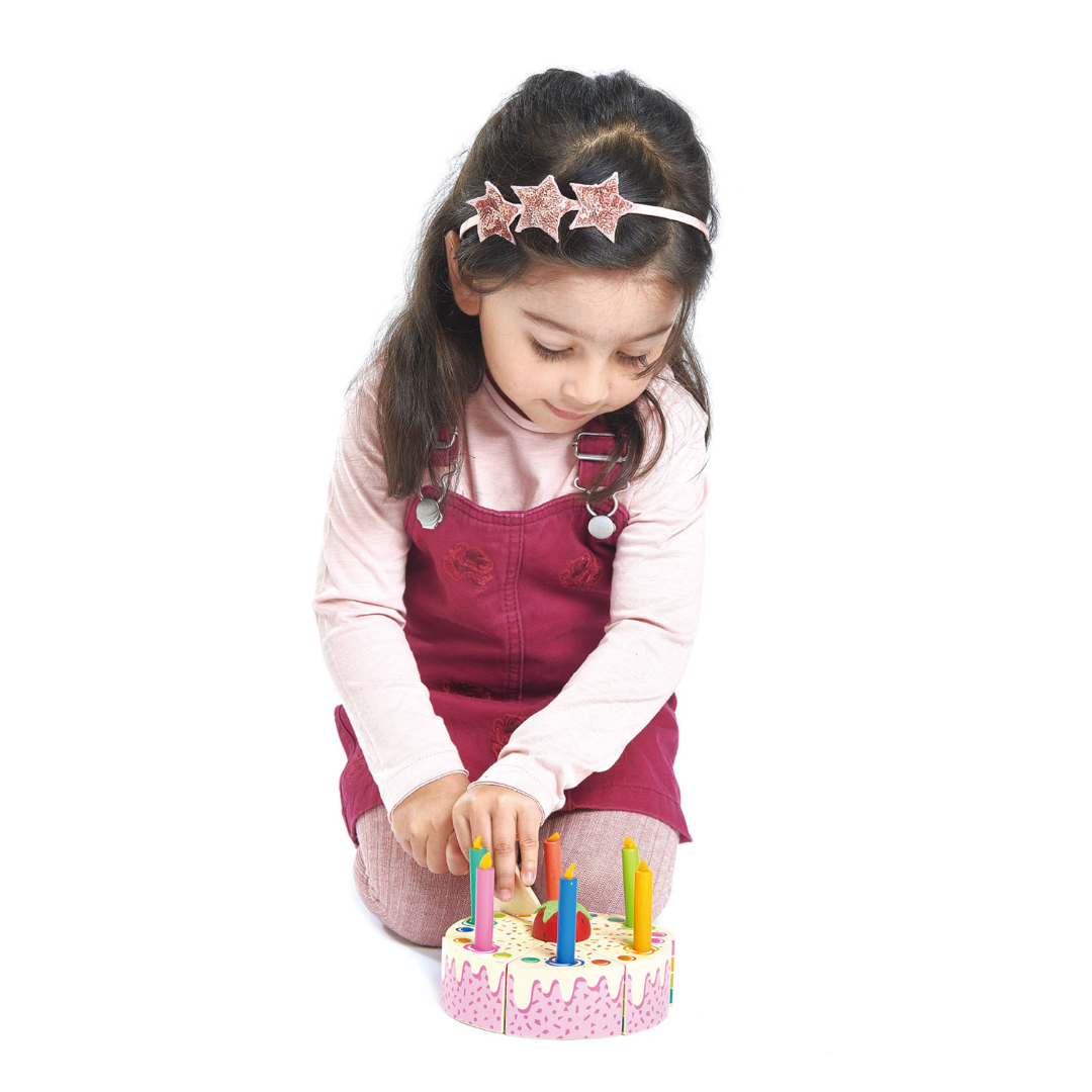 Pretend Play Rainbow Birthday Cake