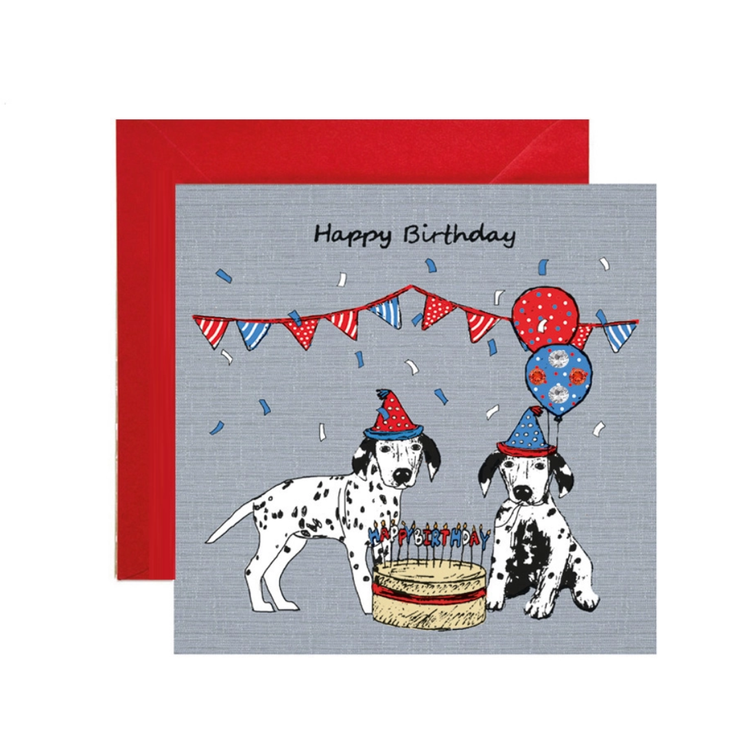 Dalmatians Dog Birthday Greetings Card