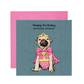 Wonder woman Dog Birthday Greetings Card