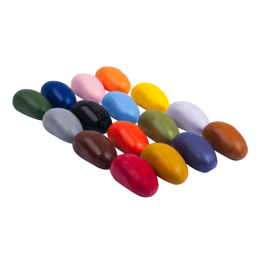 Crayon Rocks 16 pieces in Ecru Cotton Muslin Bag