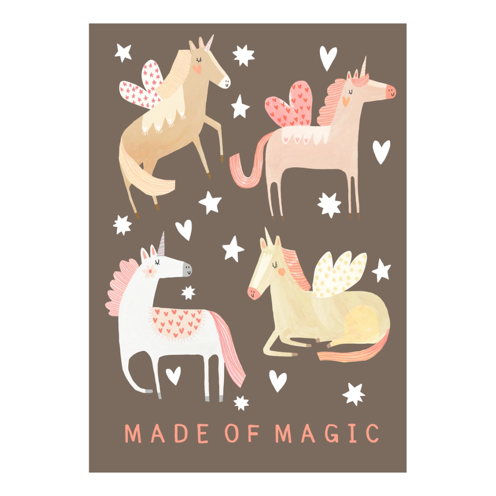 Made of Magic Unicorn Print - A3