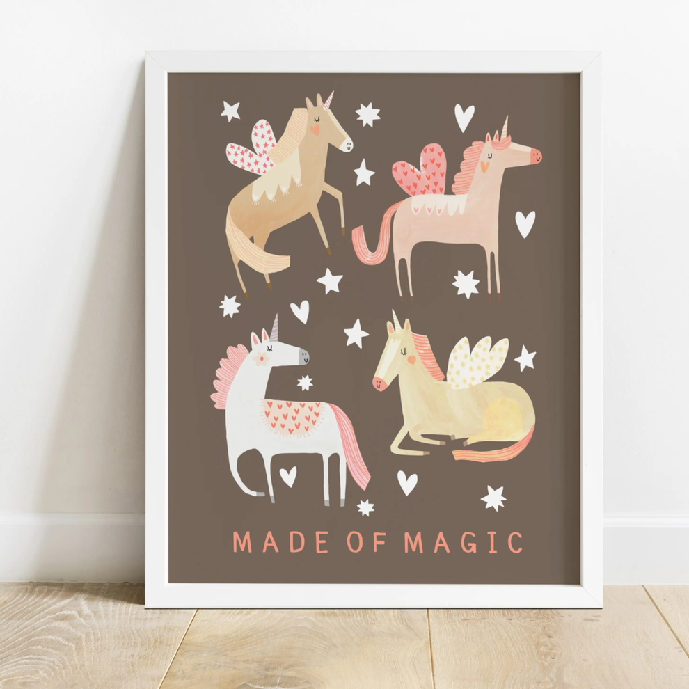 Made of Magic Unicorn Print - A3