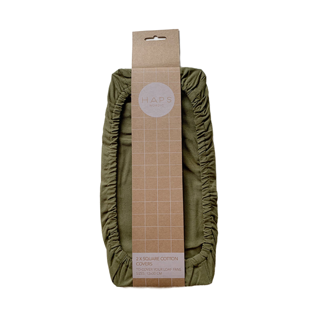 Square Cotton Cover 2-pack Solid Olive
