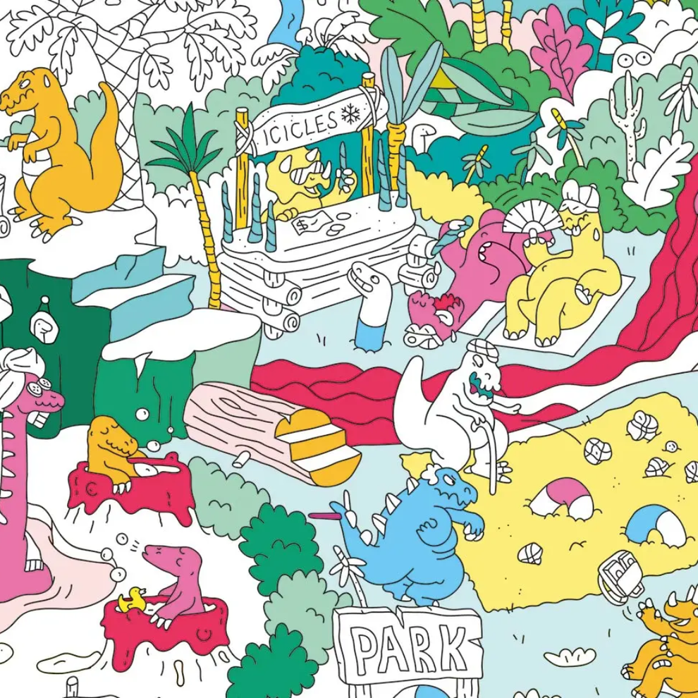 Colouring Poster Dinos