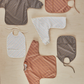 Bib Cape Striped Caramel