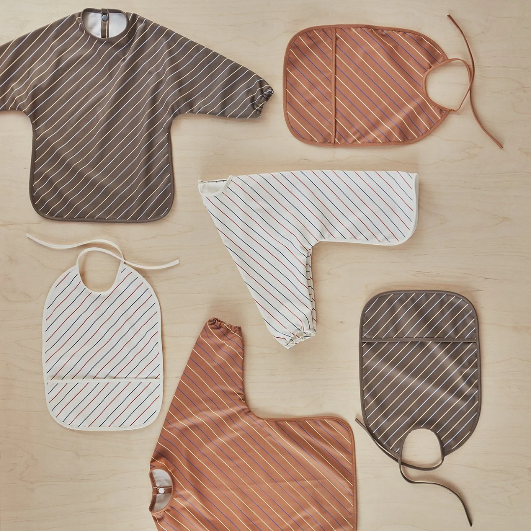 Bib Striped 2-pack - Mellow, Choko