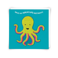 Octopus Greetings Card with Reusable Reversible Sequin Patch