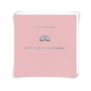 Pastel rainbow Greetings Card with Enamel Pin